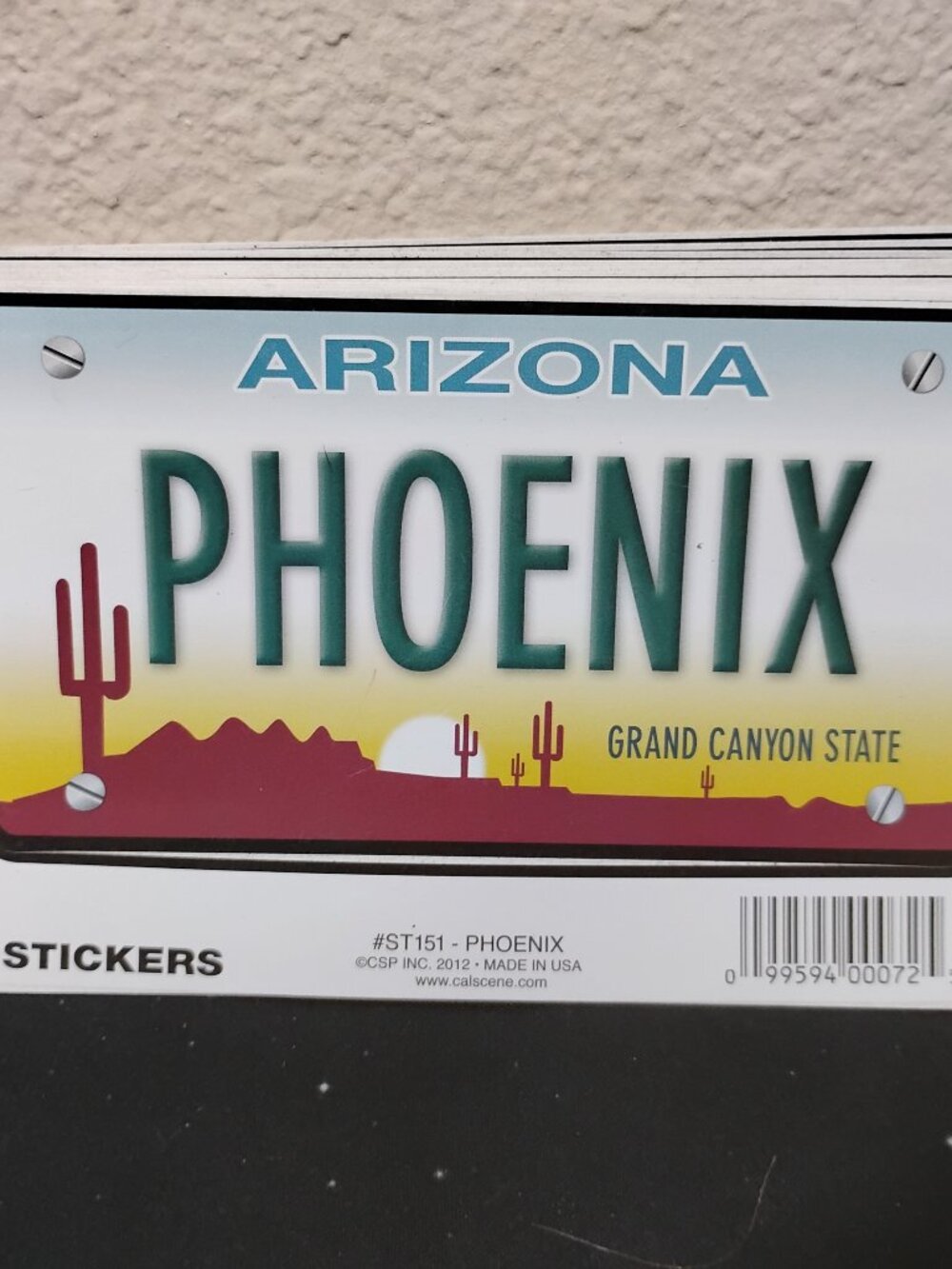 Phoenix Arizona License Plate Sticker Decal Souvenir Grand Canyon State